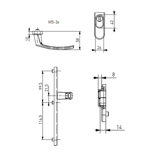 Ручки на планке MEDOS Victory 92/32 овальная планка 9016 белый - Фото №4