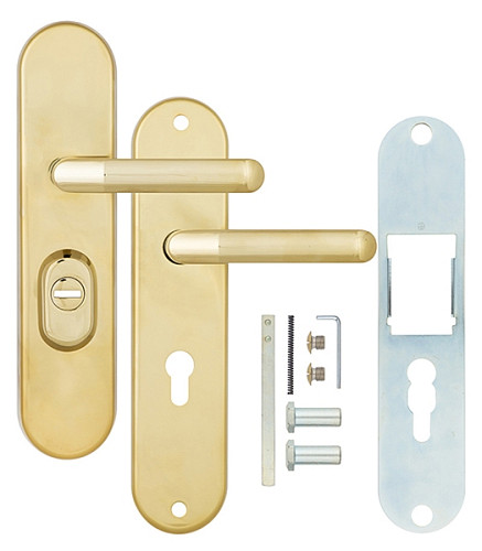 Ручки на планці з протектором ROSTEX Universal R 72мм (38-55мм) титан PVD - Фото №3