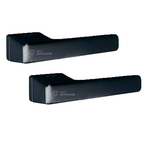 Ручки на розетте SYSTEM Coral (RO16) AL6 черный матовый