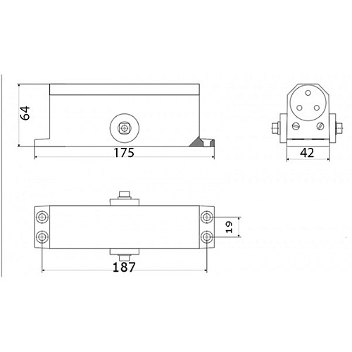 Дотягувач KEDR А062 стандартна тяга до 80кг Коричневий - Фото №2