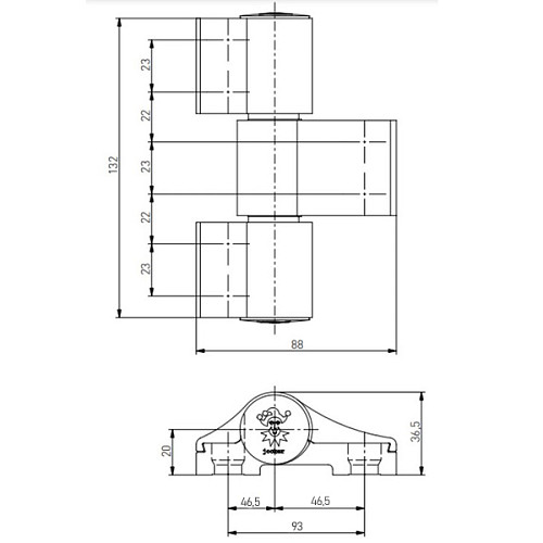 Петля MEDOS Jocker Alu-3 93 мм до 160 кг алюминий - Фото №7