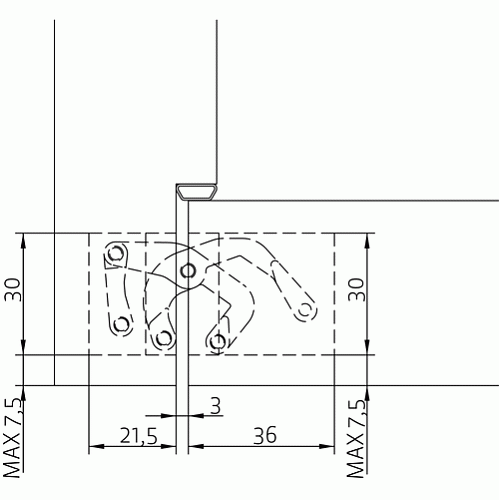 Петля ANSELMI AN 172 3D MC матовый хром - Фото №3