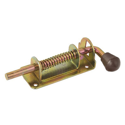 Засов для дверей пружина 400 мм с деревянной ручкой - Фото №2