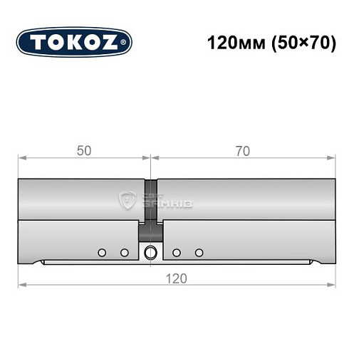 Циліндр TOKOZ Pro300 120 (50*70) нікель матовий - Фото №8