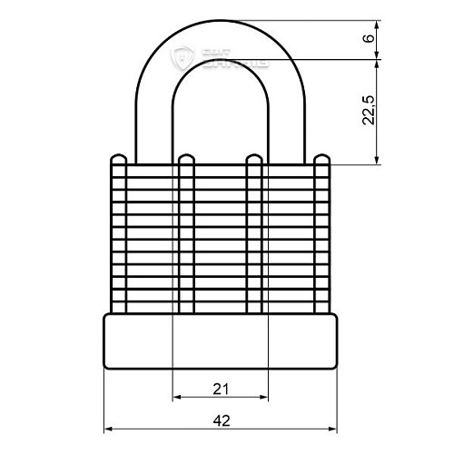 Замок навесной HORST HR-LS-40E (3 ключа) - Фото №4