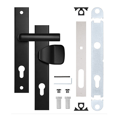 Ручки на планці ROSTEX 802 R 85мм (38-55мм) фіксована-натискна чорний - Фото №6