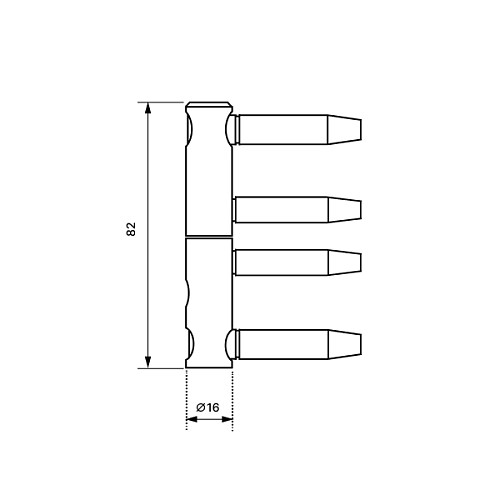 Завіс AGB 3D D-16 мм штиревий срібло - Фото №3