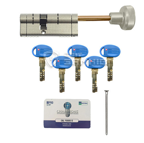 Циліндр MOTTURA Champions Pro CP4P 77T (46*31T) матовий хром - Фото №5