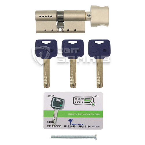 Циліндр MUL-T-LOCK MTL800/MT5+ MOD 105T (50*55T) (модульний) нікель сатин - Фото №5