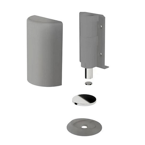  Стопор дверний прихований VERUM Stoppino X магнітний сірий матовий - Фото №4