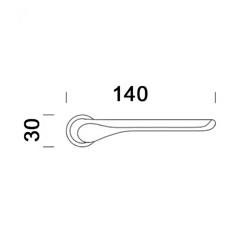 Ручки на розетте DND by MARTINELLI CHOP Unico ZCS матовый хром - Фото №4