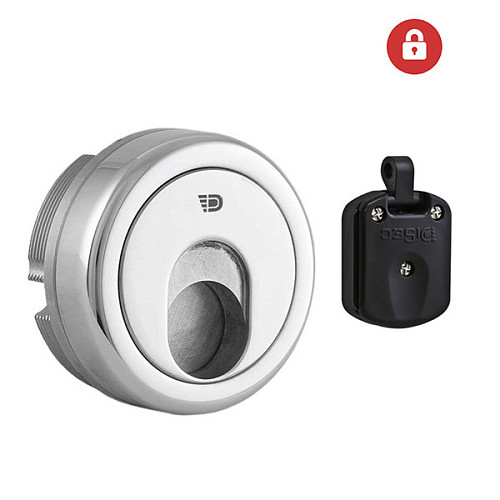 Протектор магнітний DISEC 3G8 для замків OMEGA 20 мм без накладки хром полірований - Фото №2