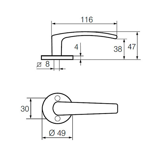 Ручки на розетте ABLOY Polarita хром полированный - Фото №4