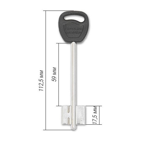 Механизм замка ГАРДИАН 30.04 (BS67,5мм) длинный ключ - Фото №4
