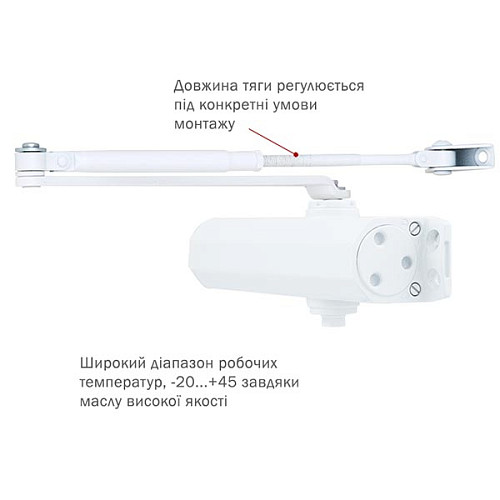 Дотягувач RYOBI D-1504 STD до 80кг FIRE Білий - Фото №5