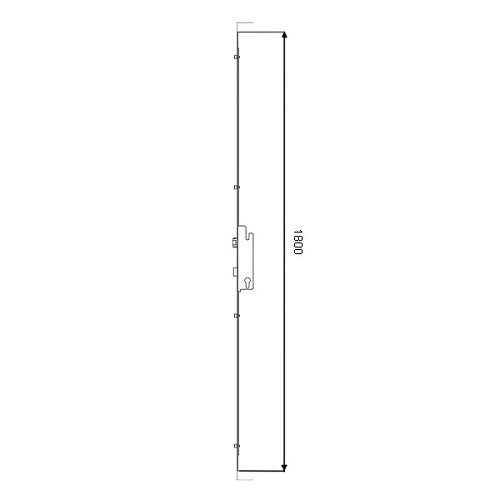 Механизм замка AKPEN бочка 35 мм рейка 1800 мм - Фото №4