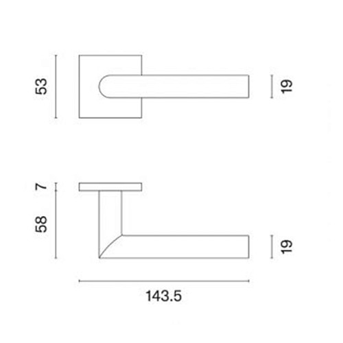 Ручки на розеті APRILE AT Arabis Q 7S тонка розета хром полірований - Фото №2