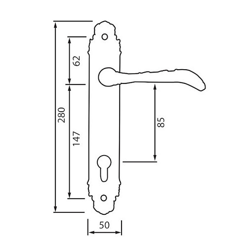 Ручки на планке SIBA Karina 85 матовый кофе - Фото №2