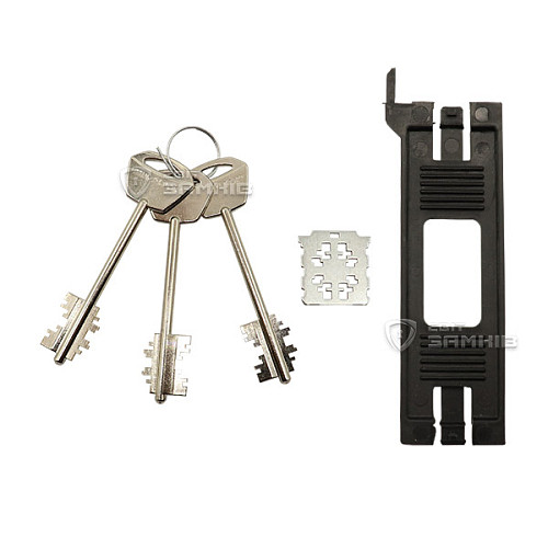 Механізм замка MUL-T-LOCK Matrix DFM30328M Двосистемний (BS65*85мм) хром полірований без зв.планки - Фото №6