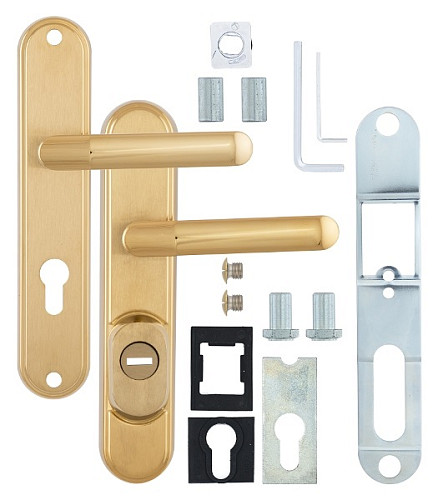 Ручки на планке с протектором ROSTEX Decor R 90мм (38-45мм) титан PVD матовый - Фото №6