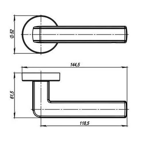 Ручки на розеті ARMADILLO Cube (URB) SN/White матовий нікель/білий - Фото №3