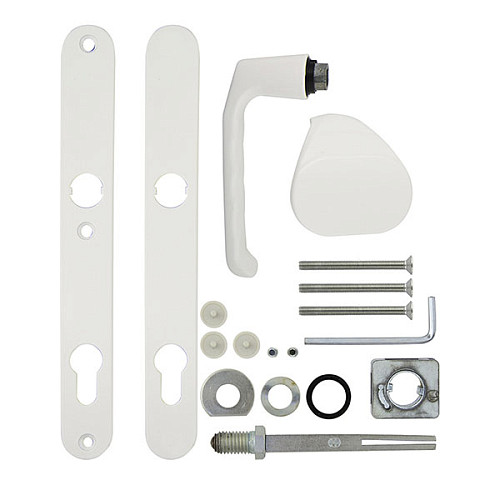 Ручки на планке ROSTEX Profile Z 85мм (58-61мм) фиксированная-нажимная белый - Фото №5