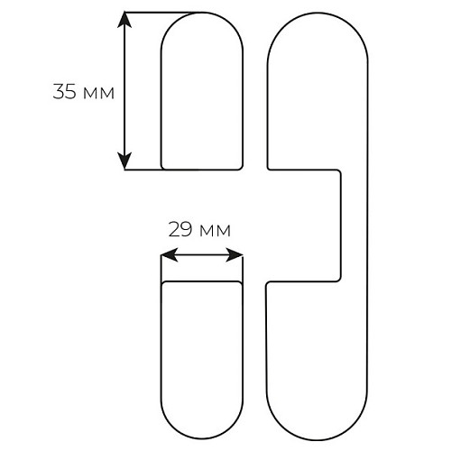 Комплект ковпачків AGB E302001334 для завісу Eclipse 3.1 матовий хром - Фото №2