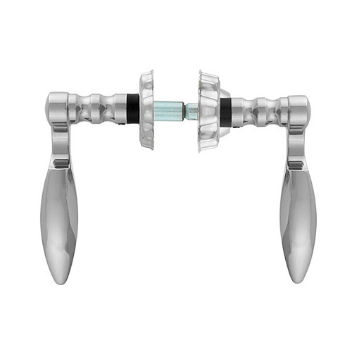 Ручки на планці з протектором ROSTEX Ozdobna R 85мм (38-45мм) хром матовий - Фото №4