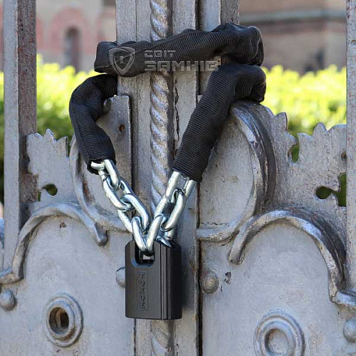 Замок для велосипеда TOKOZ Moto Pluto 50 Black з ланцюгом 200см 3 ключа - Фото №20