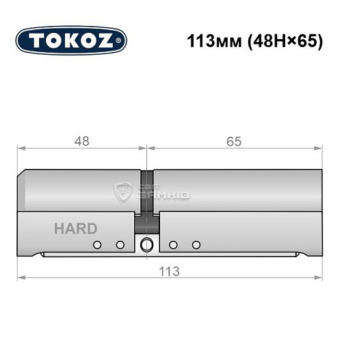 Цилиндр TOKOZ Pro400 113 (48H*65) (H - закаленная сторона) никель матовый - Фото №8
