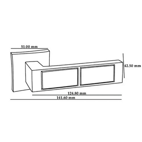 Ручки на розеті ORO/ORO Black Glass (15E) MSN матовий нікель - Фото №3