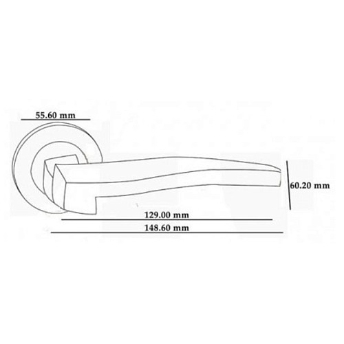 Ручки на розеті ORO/ORO Ergonomic (16E) SCH матовий хром - Фото №3