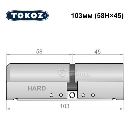 Цилиндр TOKOZ Pro400 103 (58H*45) (H - закаленная сторона) никель матовый - Фото №8