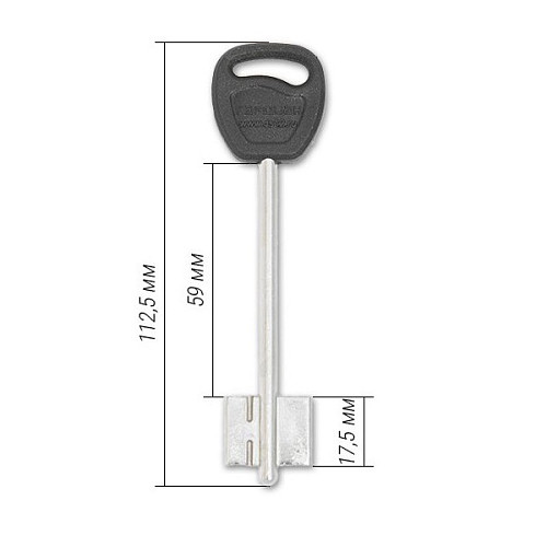 Механізм замка ГАРДІАН 30.01 (BS67,5мм) довгий ключ (н) - Фото №5