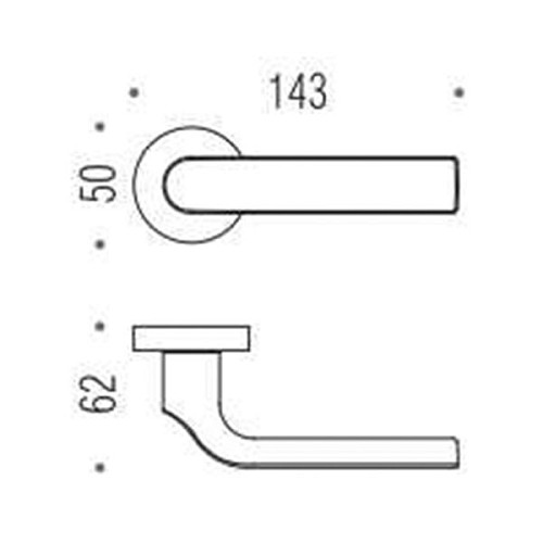 Ручки на розеті COLOMBO Meta KG11 (CD49BZGG-CD43G) матовий хром - Фото №3