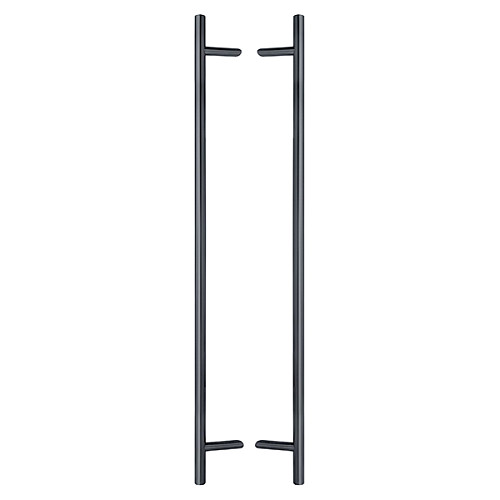Ручки скобы ABARO Bali 45° L:1800 X:1600 D:32mm SS 304 антрацит RAL 7016 (комплект) - Фото №1