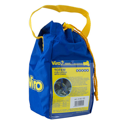Замок для велосипеда VIRO Moto Totem з ланцюгом 120см 2 ключа - Фото №6