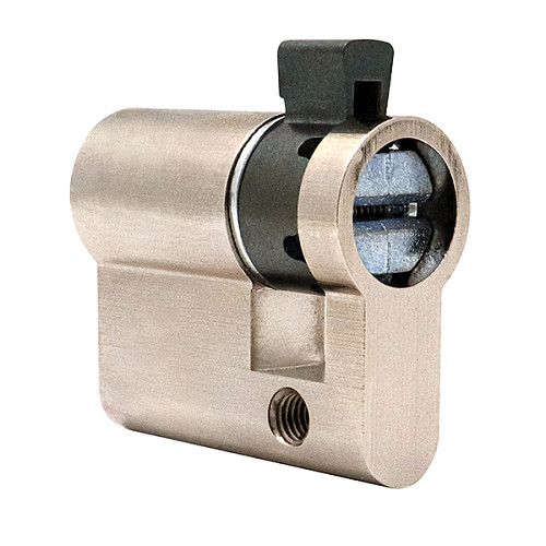 Циліндр половинка CISA C2000 60 (50*10) нікель матовий 3 ключі - Фото №8