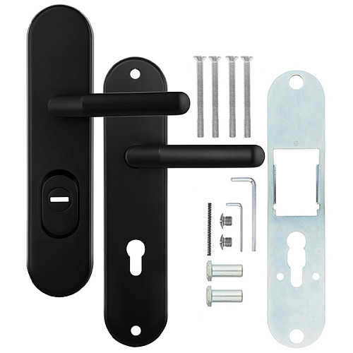 Ручки на планці ROSTEX Universal Plus 85 мм (38-55мм) нержавіюча сталь чорний - Фото №8