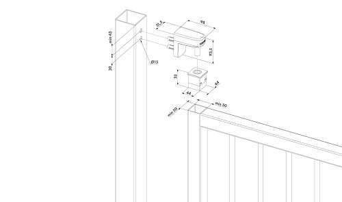 Доводчик для калитки LOCINOX Interio встраиваемый - Фото №7