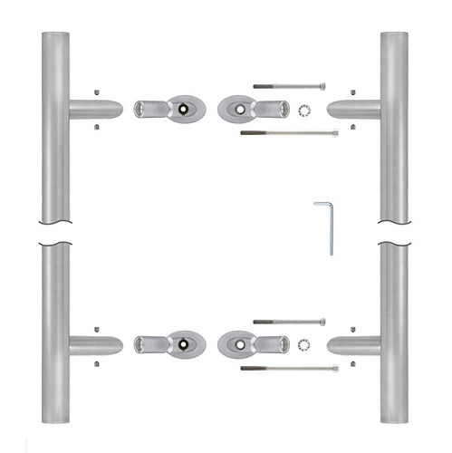 Ручка скоба ROSTEX Delta 1800/1400 (комплект) нержавіюча сталь матова - Фото №5