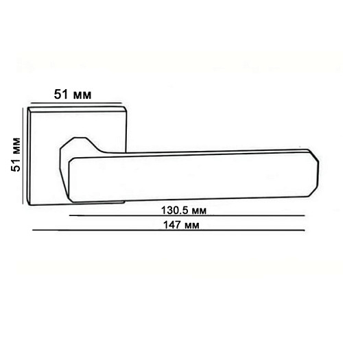 Ручки на розеті ORO/ORO Galassia (28E) тонка розета Black чорний матовий - Фото №3