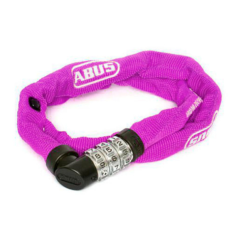 Замок для велосипеда ABUS 1200/60 Web з ланцюгом 60 см кодовий Coral рожевий  - Фото №3
