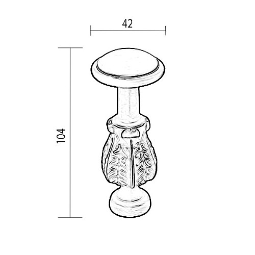 Стопор дверной FADEX Decor FP03 бронза матовая - Фото №2