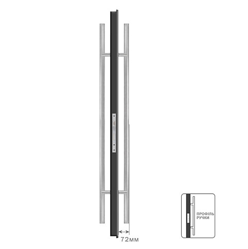 Ручка скоба ROSTEX Delta 1200/900 (комплект) нержавіюча сталь матова - Фото №2