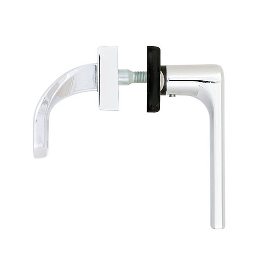 Ручки на планці ROSTEX 802 R 85мм (38-55мм) фіксована-натискна хром полірований - Фото №5