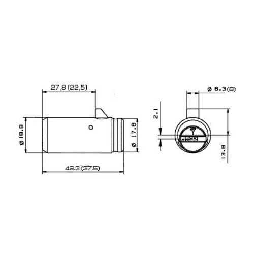 Мебельный замок MUL-T-LOCK T-Handle Classic никель сатин - Фото №6