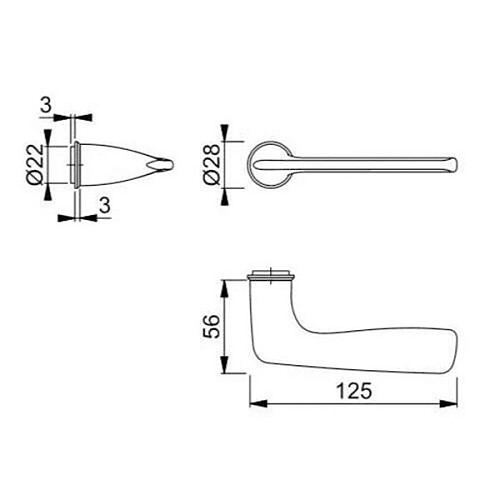 Ручки на розетте HOPPE Houston латунь хромированная матовая - Фото №4