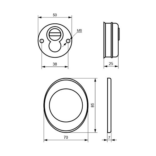 Протектор AZZI FAUSTO F23 25 мм 85x70 хром - Фото №5