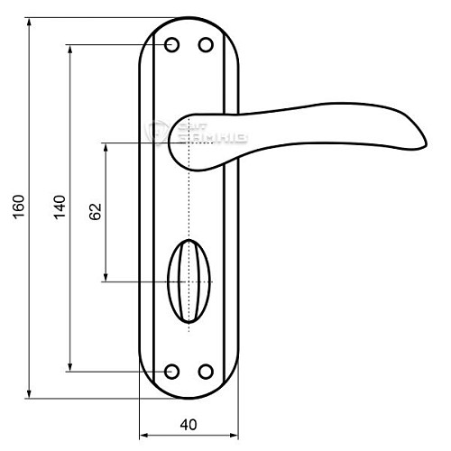 Ручки на планці Bodrum WC 62 золото - Фото №2